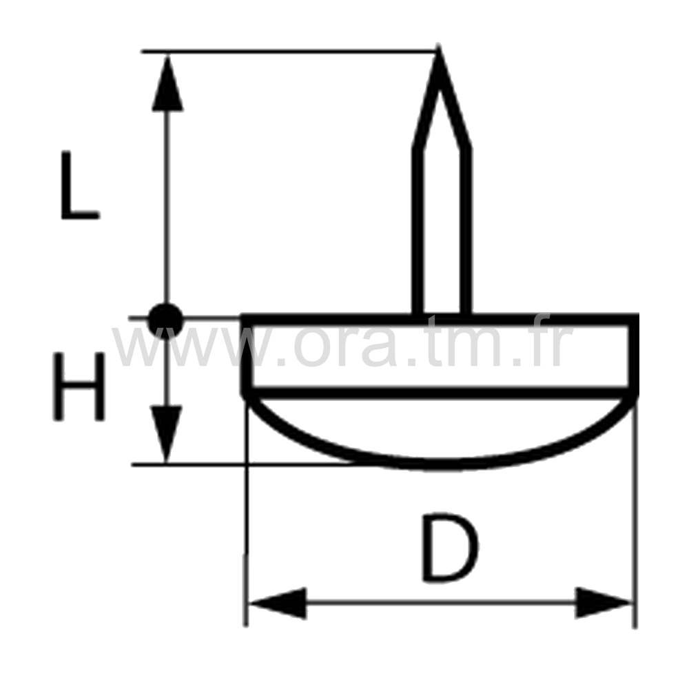 PCBU - PATIN A CLOUER - BASE APPUI AMORTISSEUR